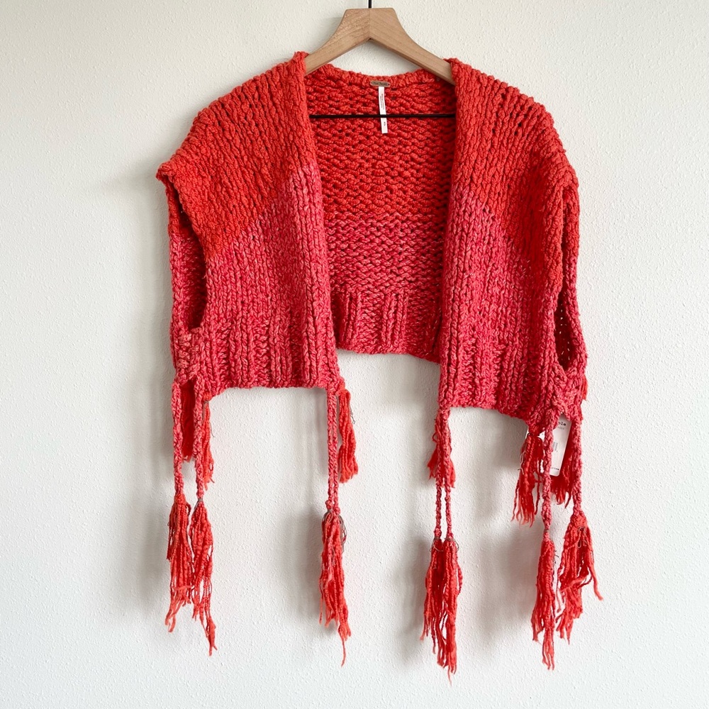 NWT Free People Tassels Away Shrug Vest Size Small - Picture 5 of 12